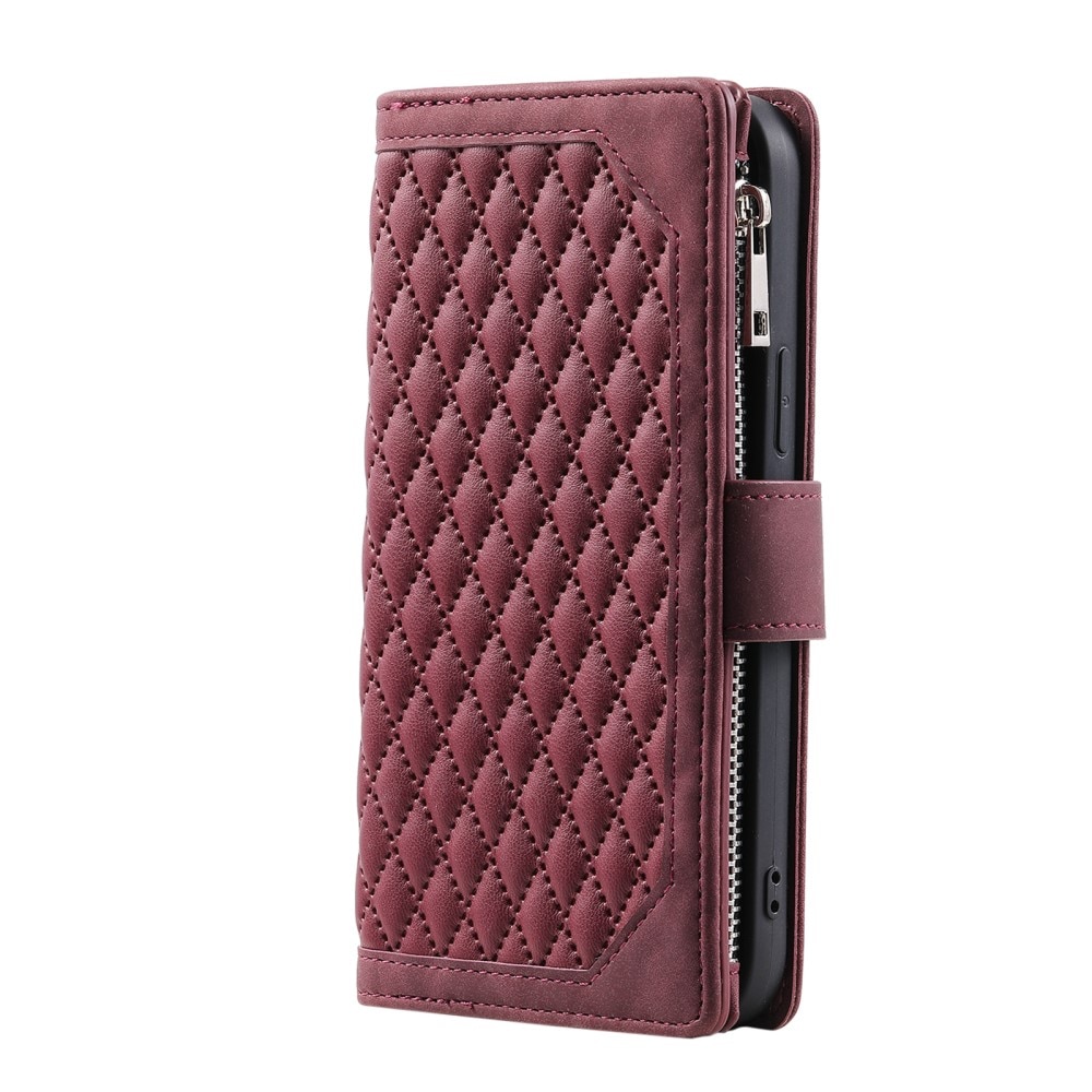 Samsung Galaxy S23 Ultra Wallet/Purse Quilted Red