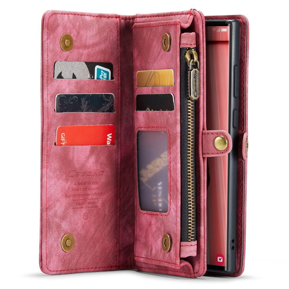 Samsung Galaxy S23 Ultra Multi-slot Wallet Case Red