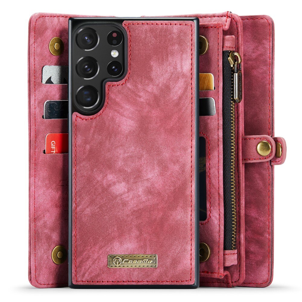 Samsung Galaxy S23 Ultra Multi-slot Wallet Case Red