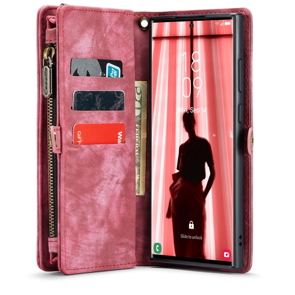 Samsung Galaxy S23 Ultra Multi-slot Wallet Case Red