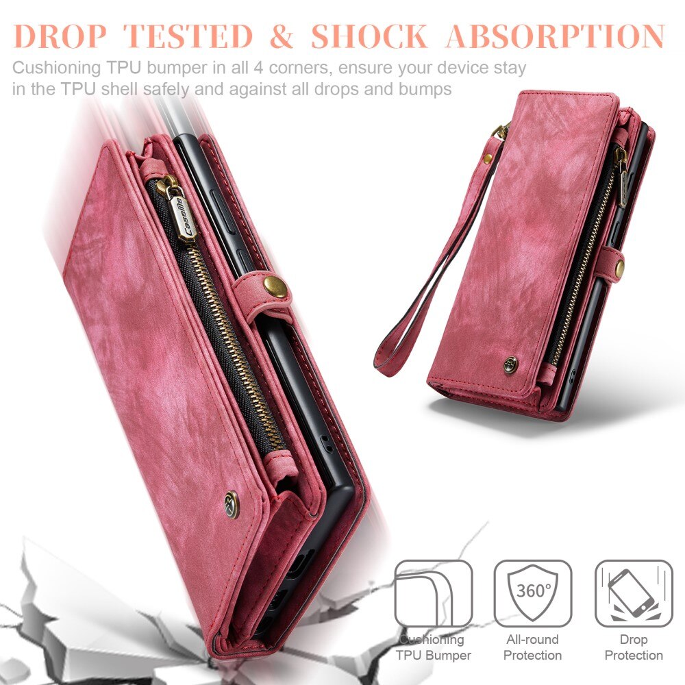 Samsung Galaxy S23 Ultra Multi-slot Wallet Case Red