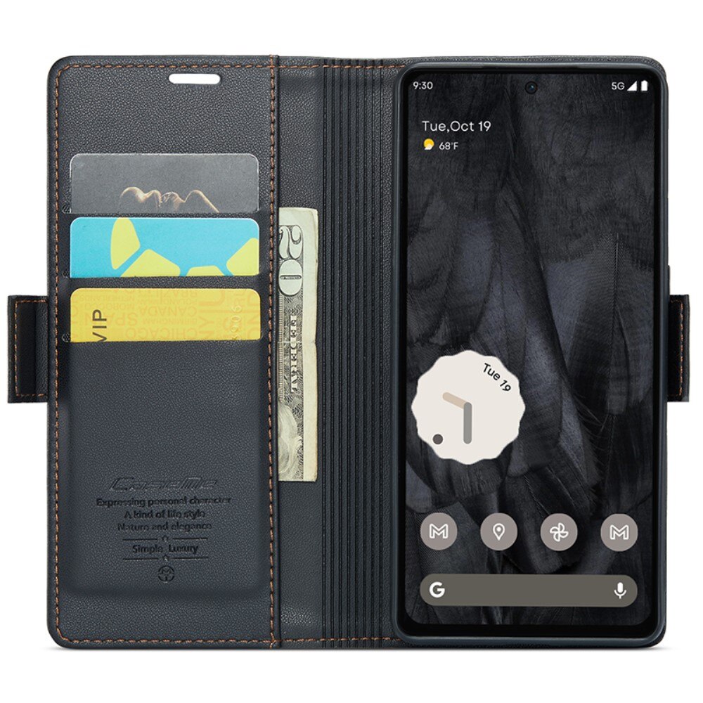 Google Pixel 9 Pro XL RFID blocking Slim Wallet Case Black