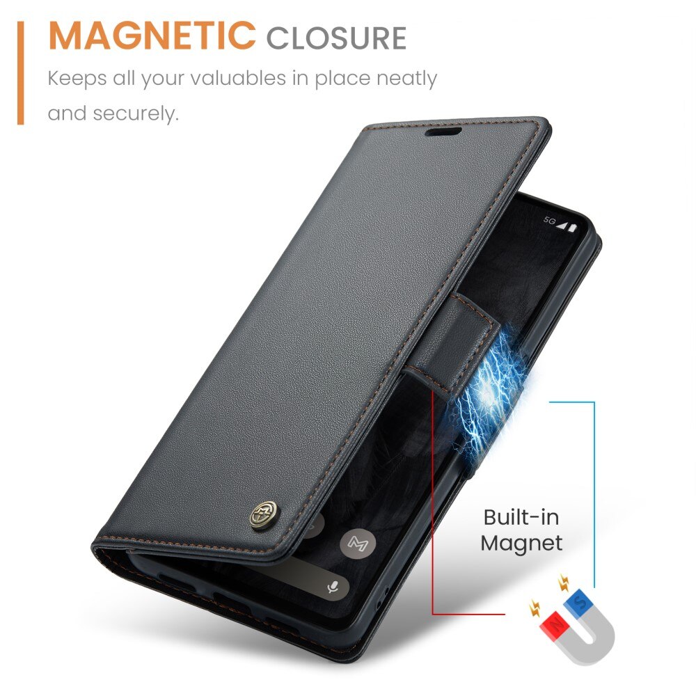Google Pixel 9 Pro XL RFID blocking Slim Wallet Case Black