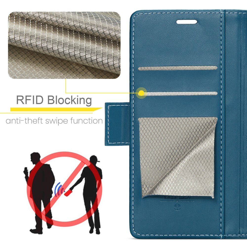 Google Pixel 9 Pro XL RFID blocking Slim Wallet Case Blue