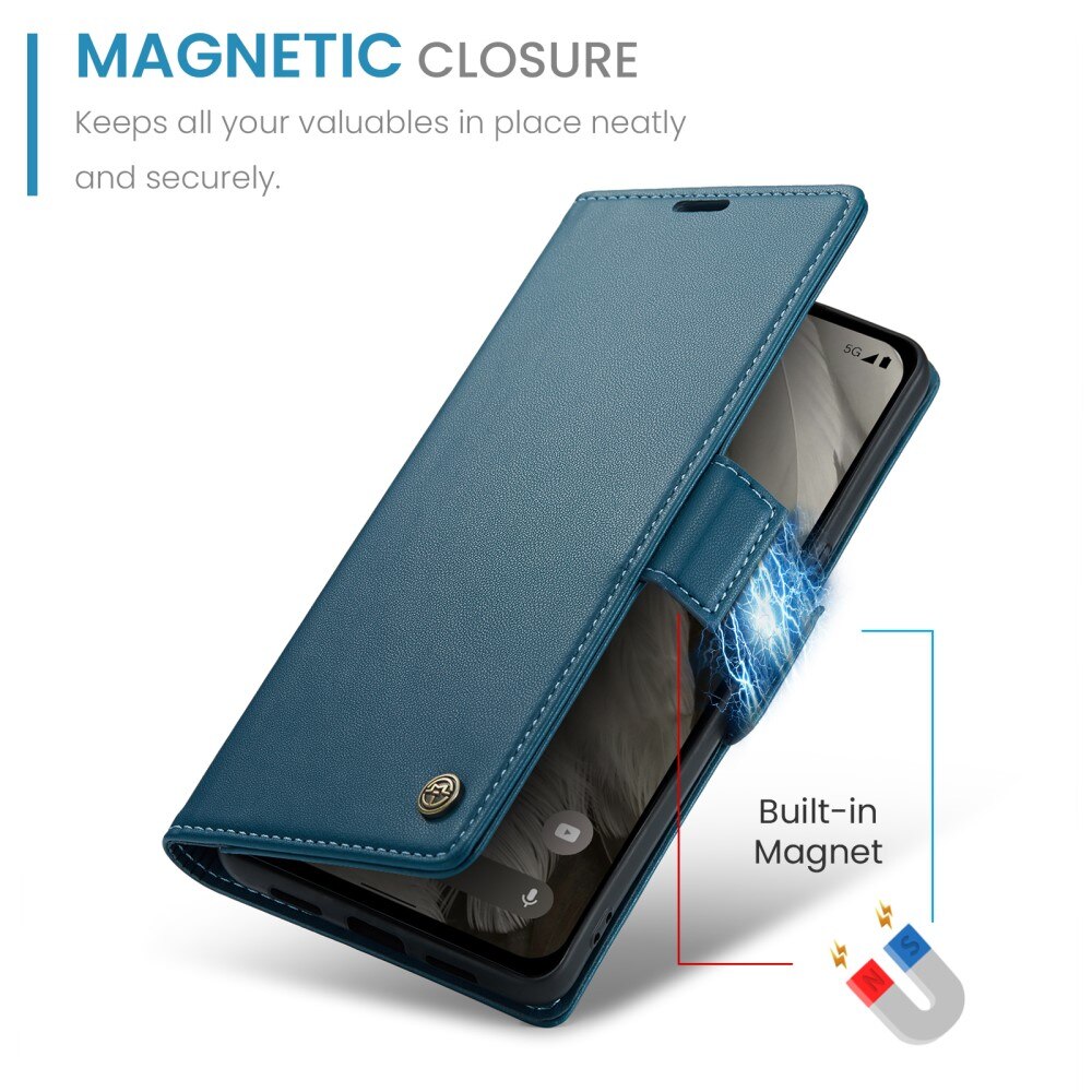 Google Pixel 9 Pro XL RFID blocking Slim Wallet Case Blue