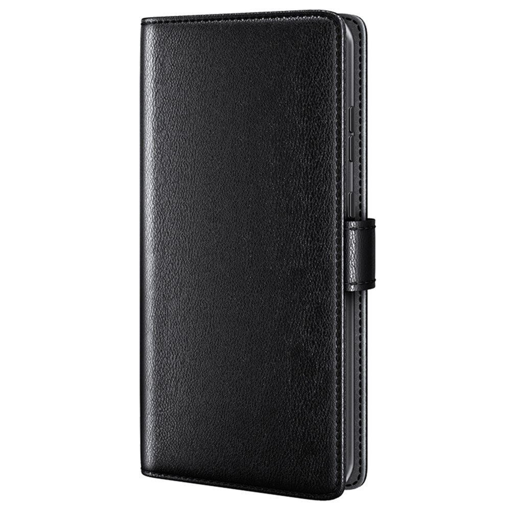 iPhone 15 Plus Genuine Leather Wallet Case Black