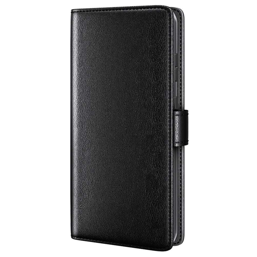 iPhone 15 Pro Genuine Leather Wallet Case Black