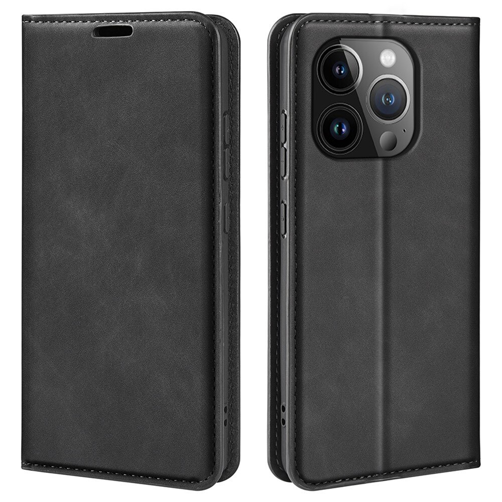 iPhone 15 Pro Max Slim Wallet Case Black