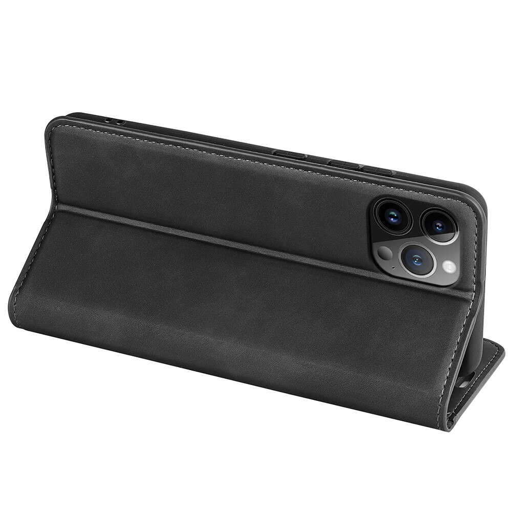 iPhone 15 Pro Max Slim Wallet Case Black