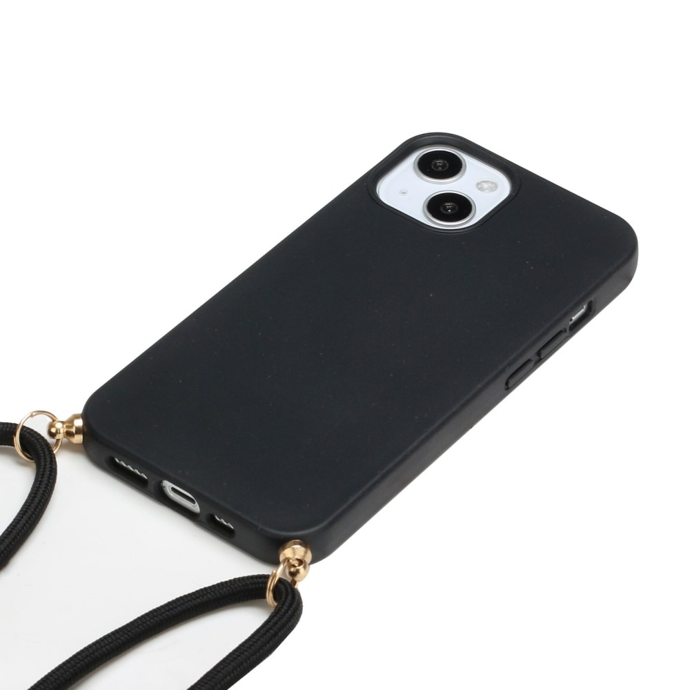 iPhone 15 Cover Neck Strap Black