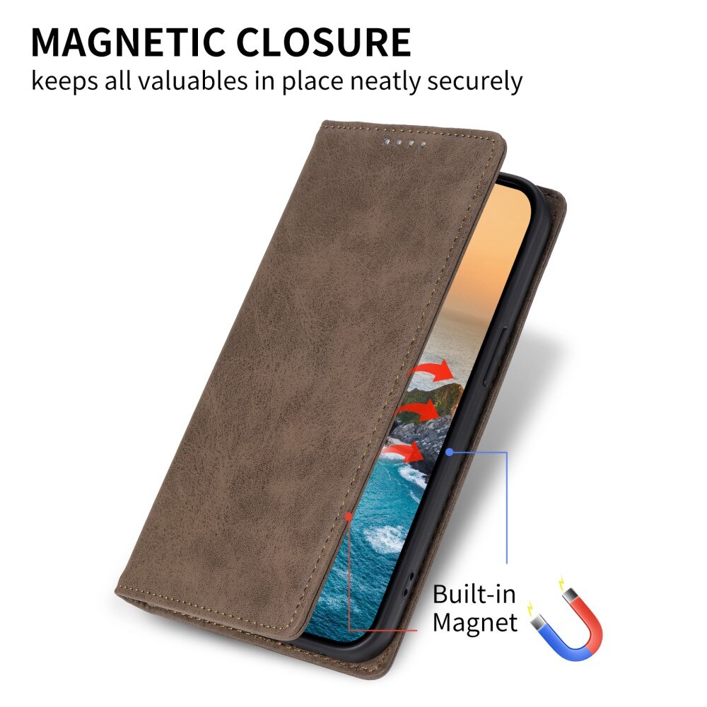 Google Pixel 8 Pro Slim Wallet Case RFID Brown