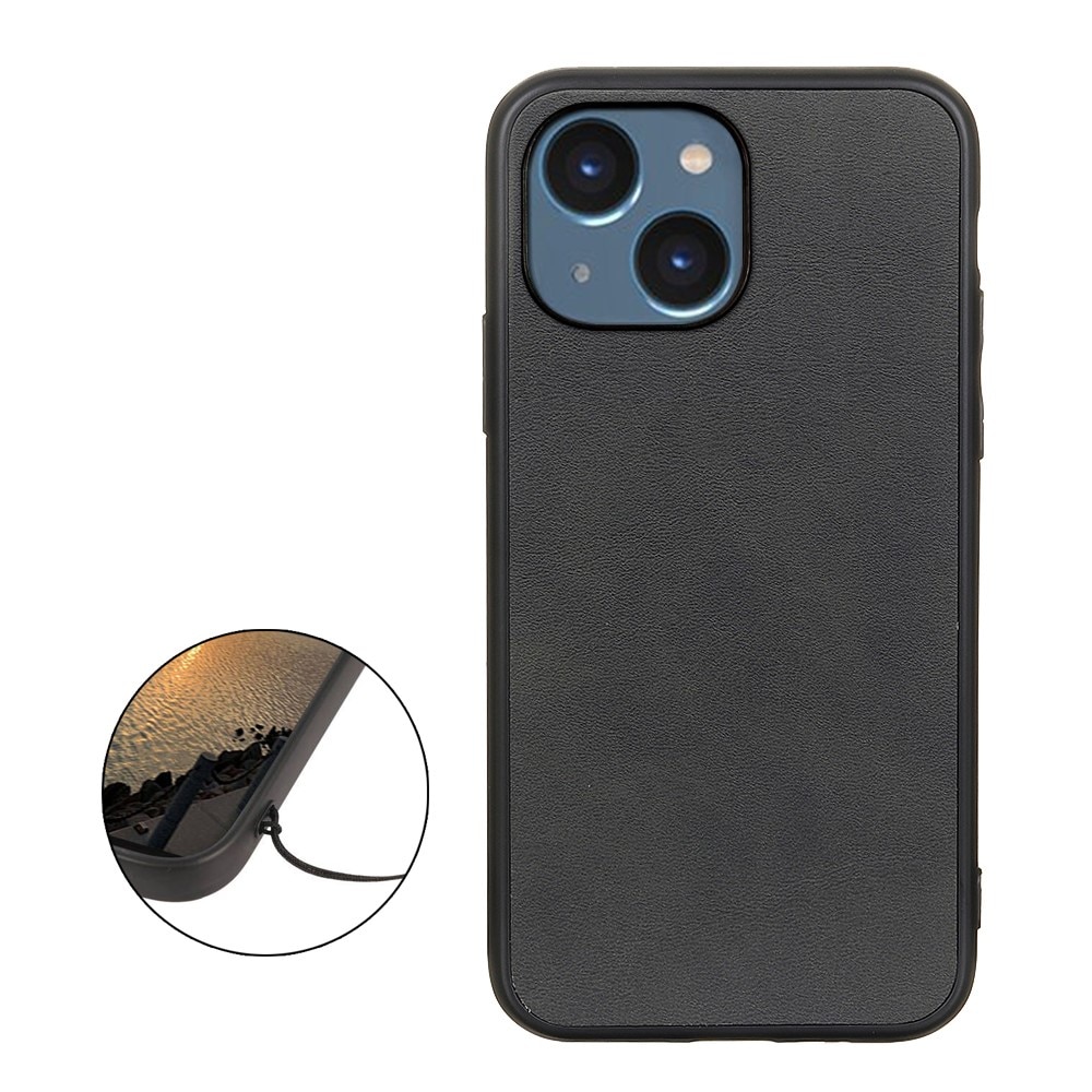 iPhone 15 Leather Case Black