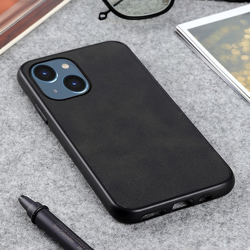 iPhone 15 Leather Case Black