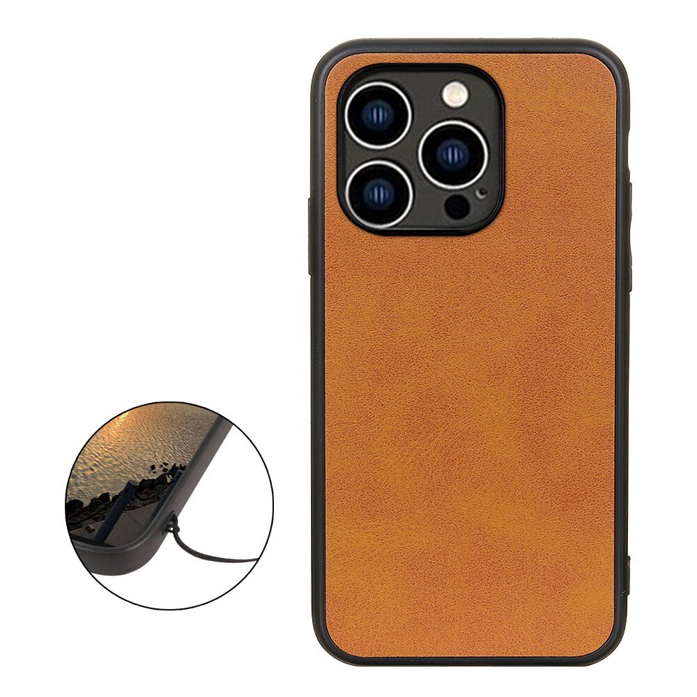 iPhone 15 Pro Max Leather Case Brown