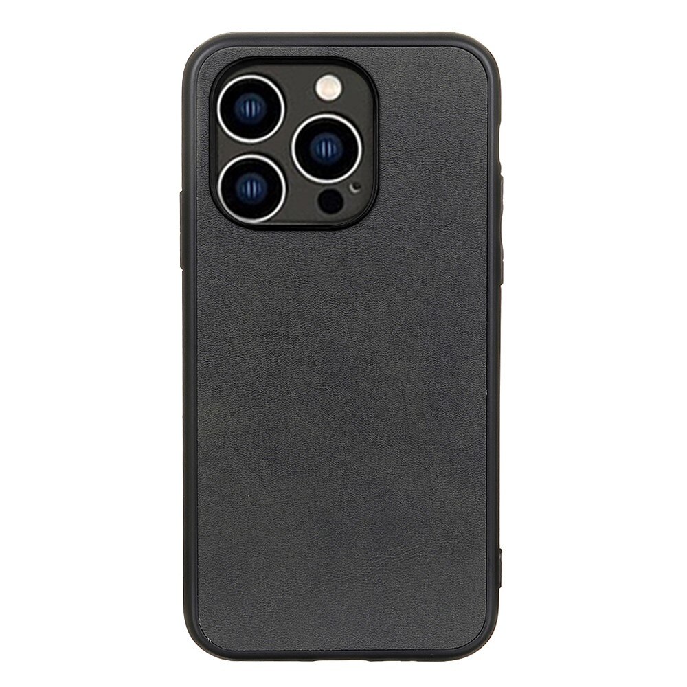 iPhone 15 Pro Leather Case Black