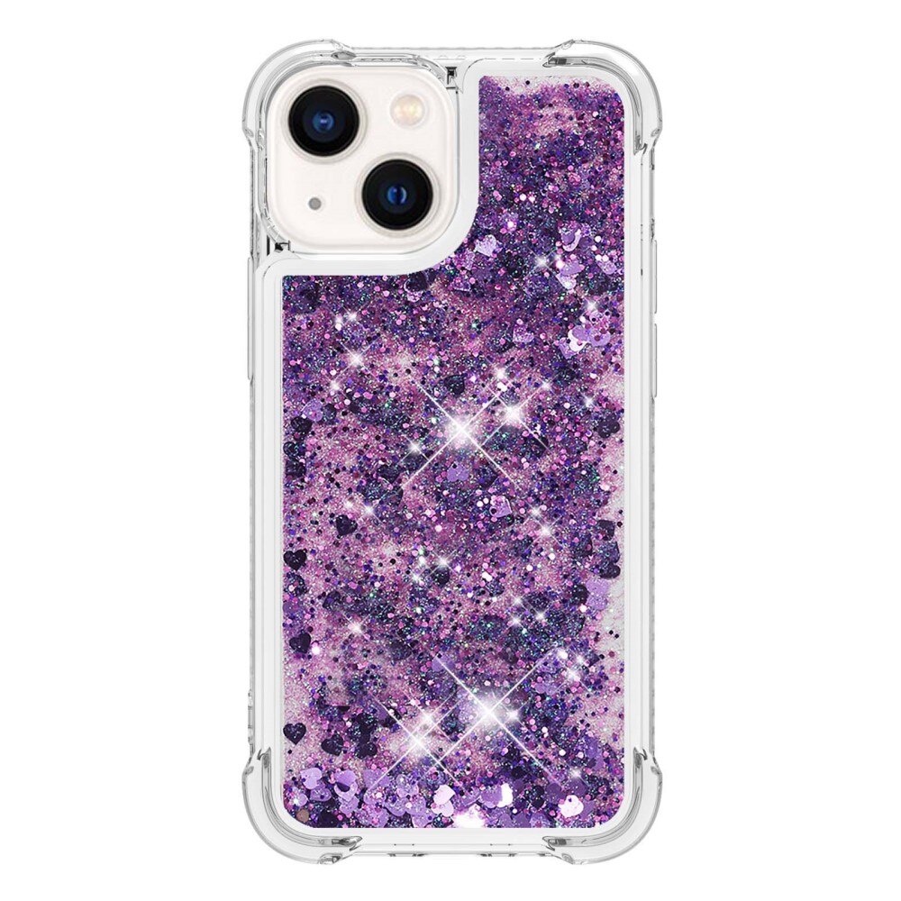 iPhone 15 Glitter Powder TPU Cover Purple