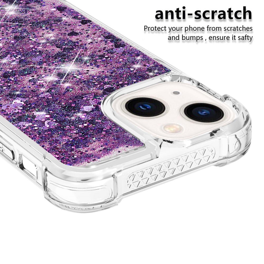 iPhone 15 Glitter Powder TPU Cover Purple