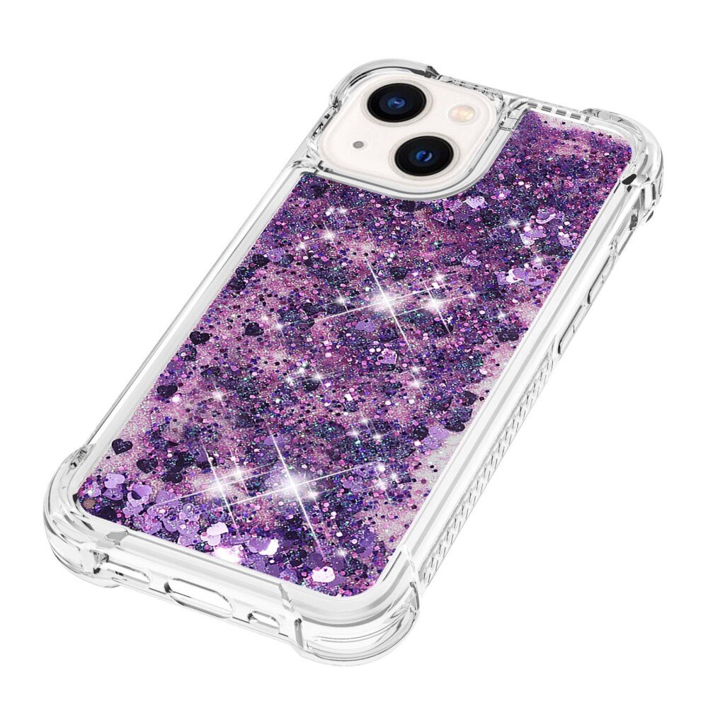 iPhone 15 Glitter Powder TPU Cover Purple