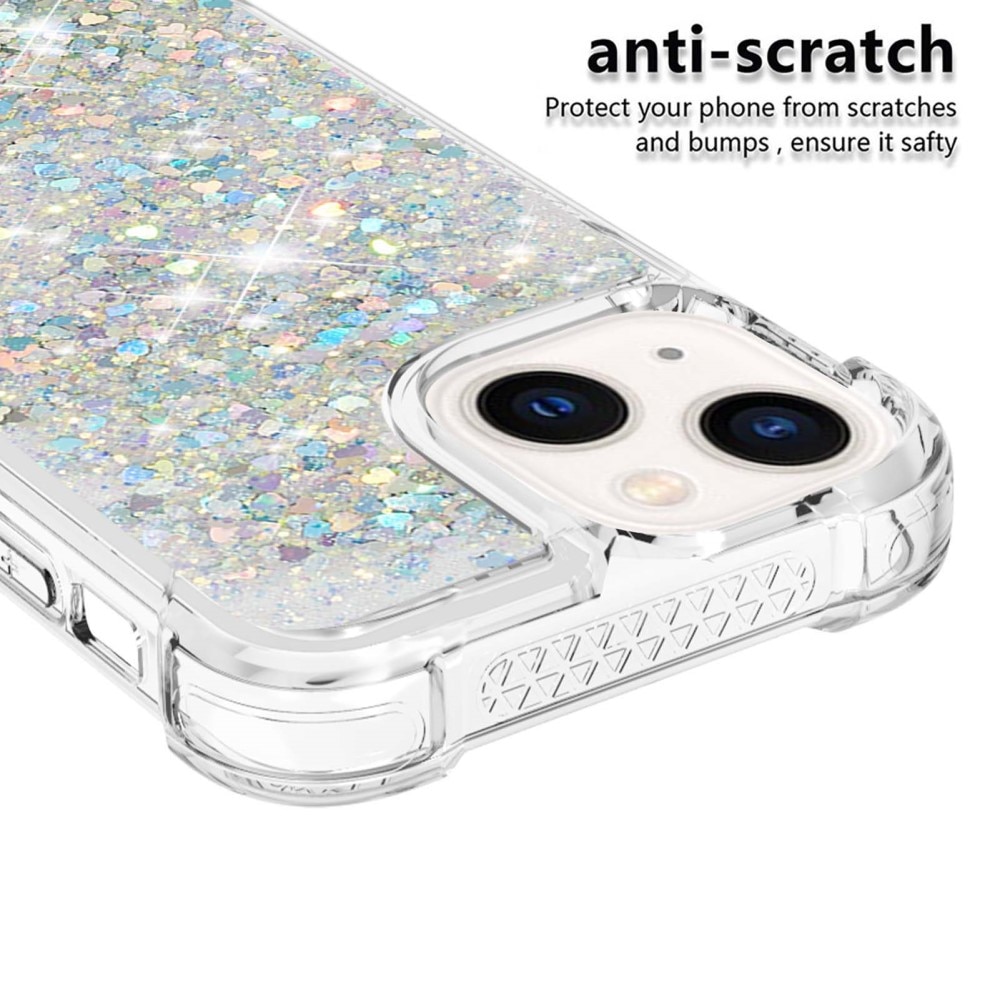 iPhone 15 Glitter Powder TPU Cover Silver