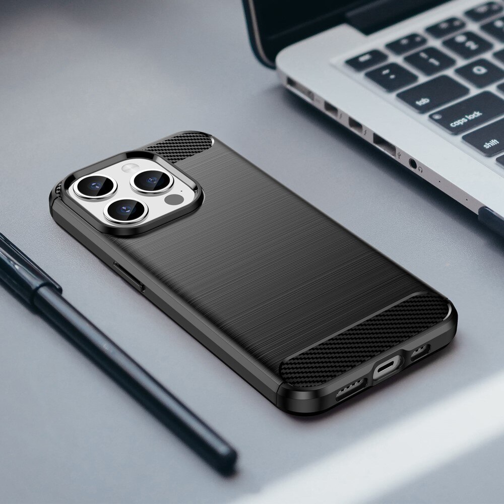 iPhone 15 Pro Brushed TPU Case Black