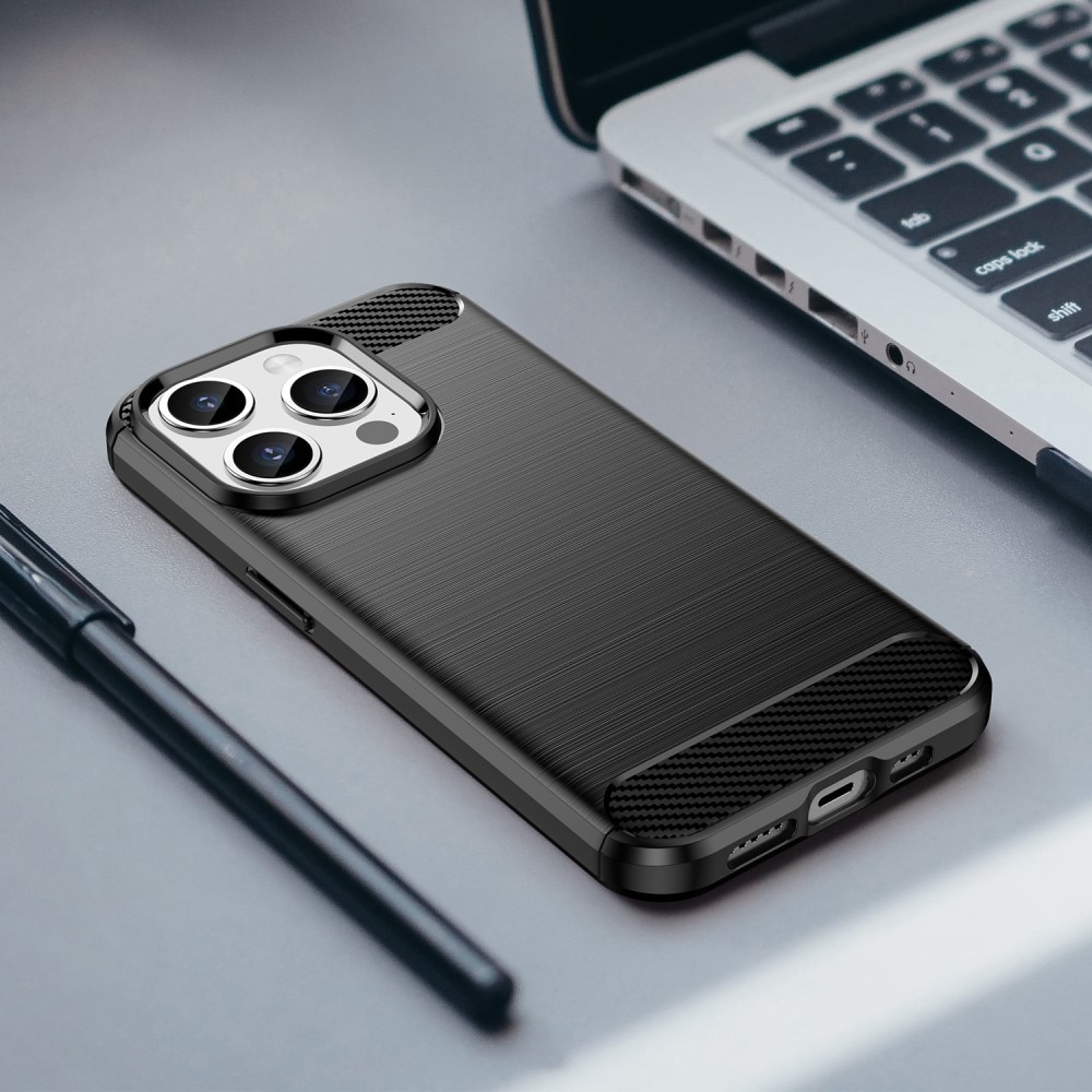 iPhone 15 Pro Max Brushed TPU Case Black