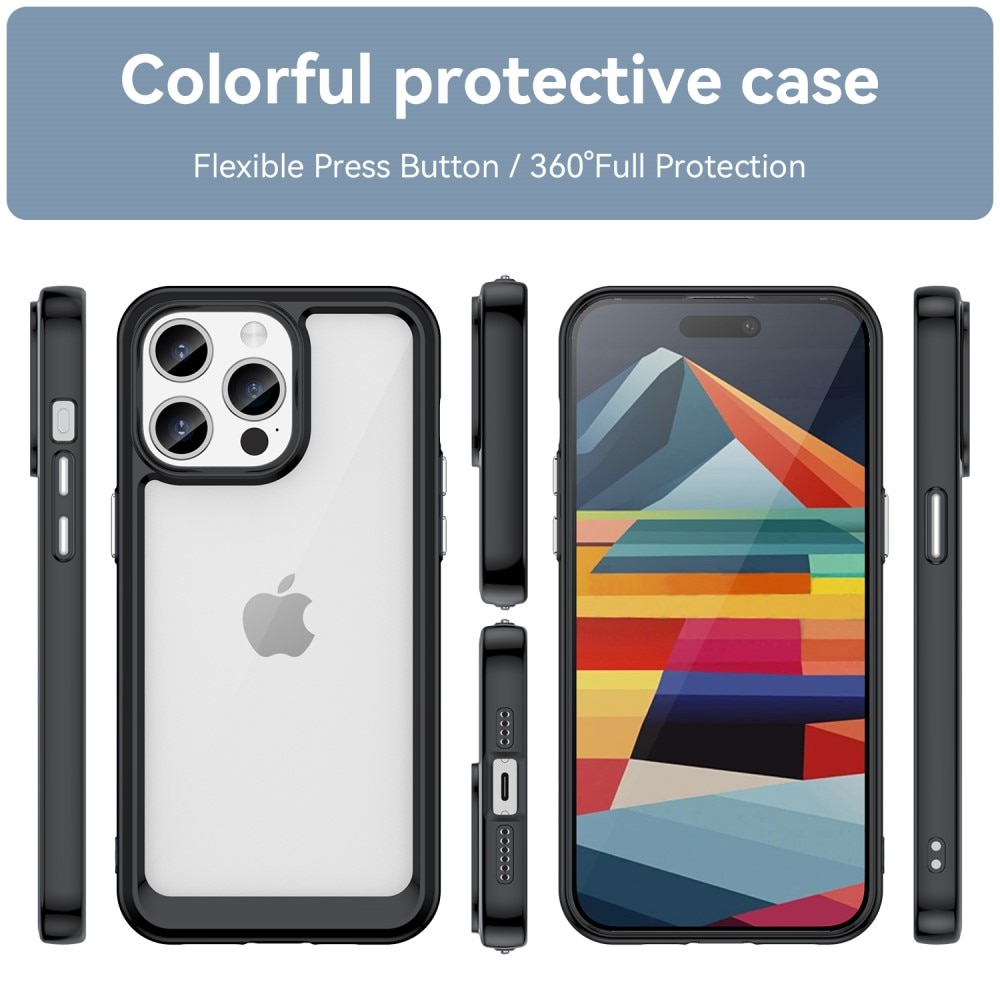 iPhone 15 Pro Crystal Hybrid Case Black