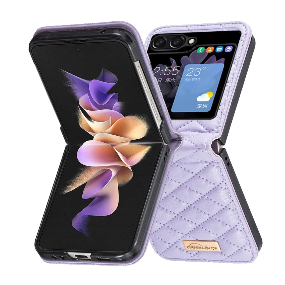 Samsung Galaxy Z Flip 5 Quilted Cover Purple