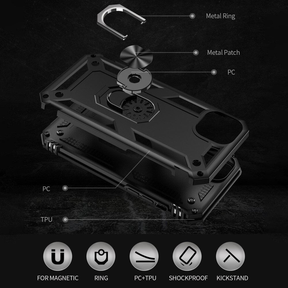 iPhone 15 Hybrid Case Tech Ring Black