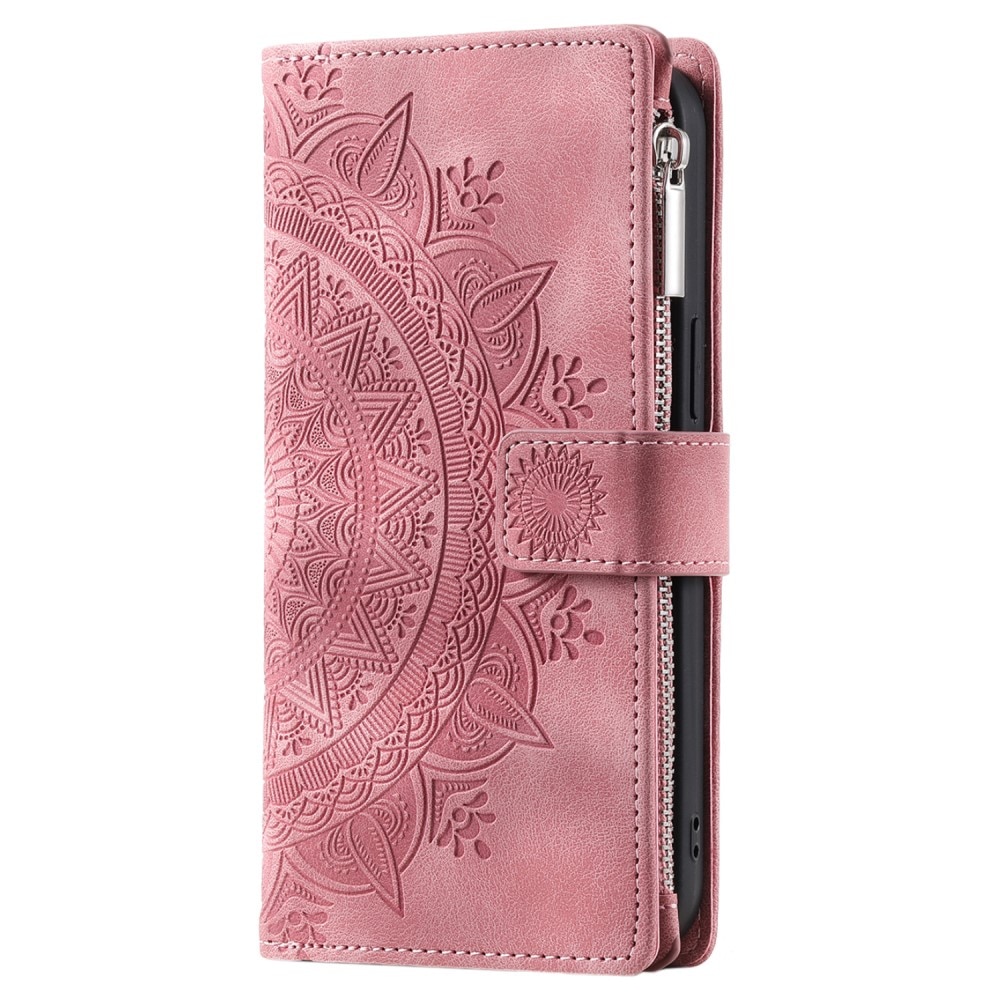 iPhone 15 Wallet/Purse Mandala Pink