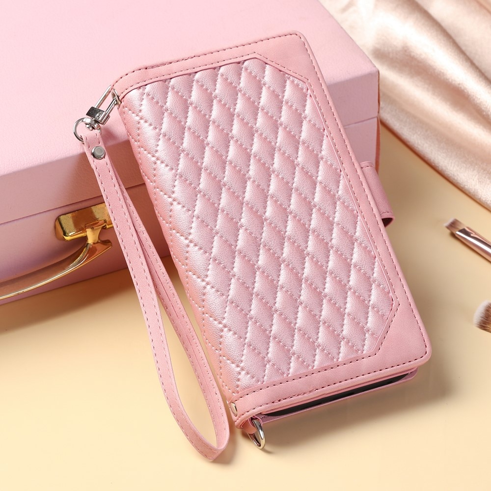 iPhone 15 Wallet/Purse Quilted Pink