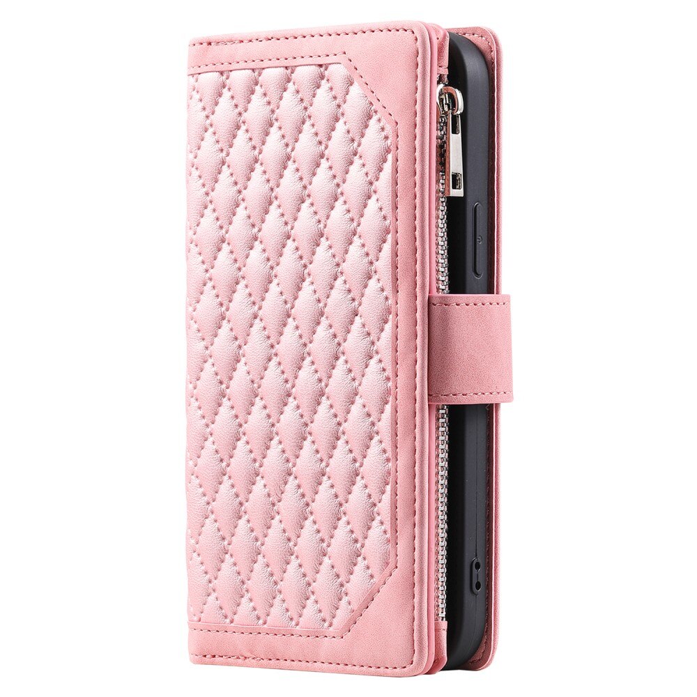 iPhone 15 Pro Wallet/Purse Quilted Pink