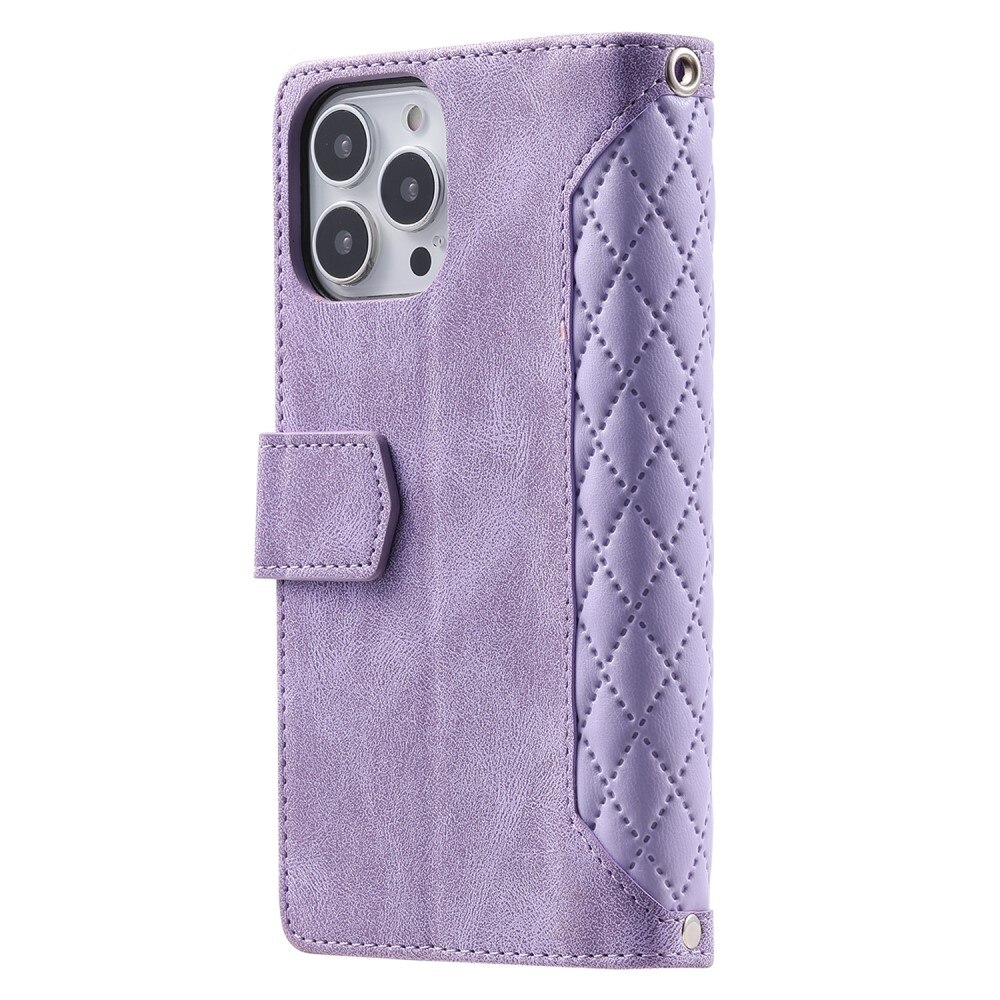 iPhone 15 Pro Max Wallet/Purse Quilted Purple