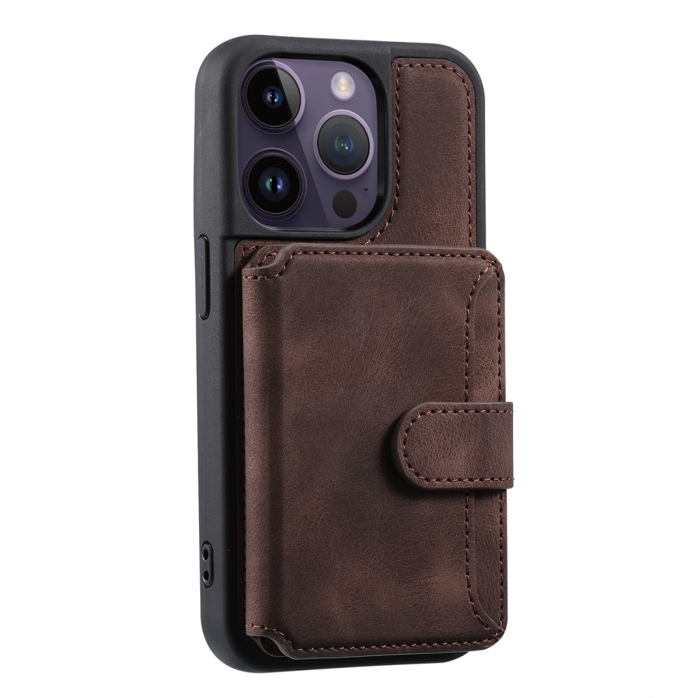 iPhone 15 Pro RFID blocking Multi-slot Cover Brown