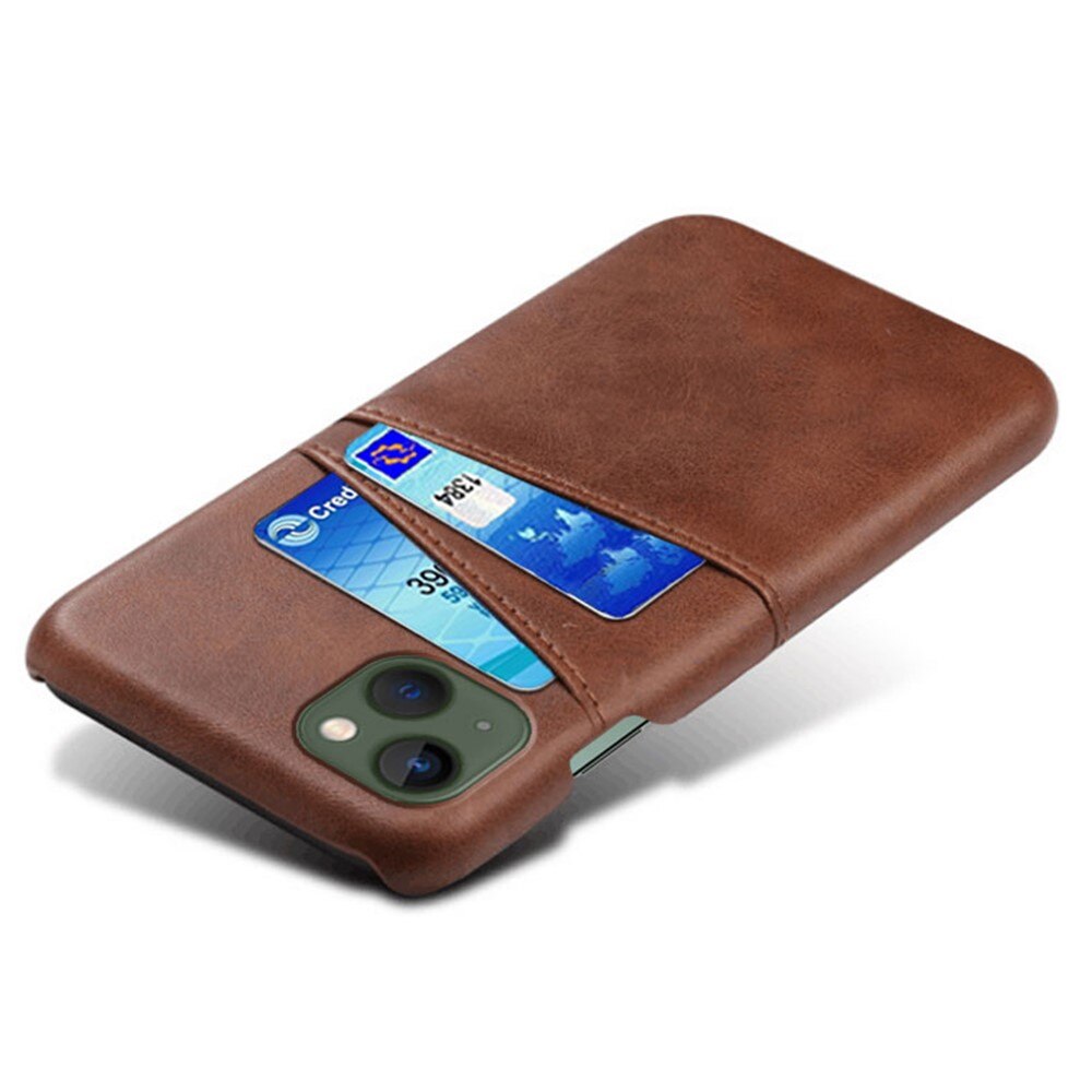 iPhone 15 Card Slots Case Brown