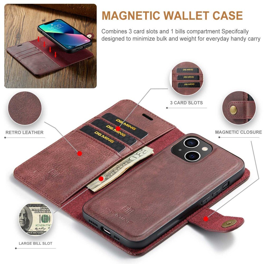 iPhone 15 Magnet Wallet Red