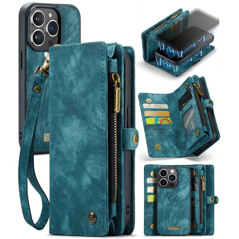 iPhone 15 Pro Max Multi-slot Wallet Case Blue