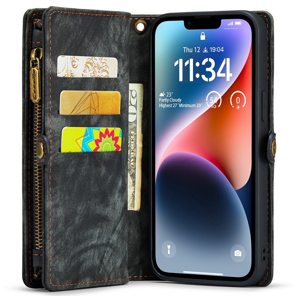 iPhone 15 Pro Multi-slot Wallet Case Grey