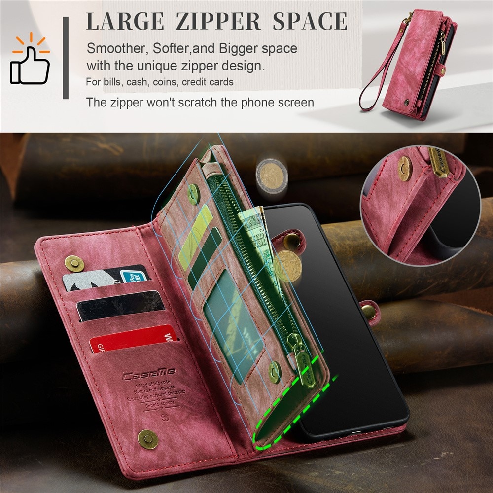 iPhone 15 Pro Multi-slot Wallet Case Red