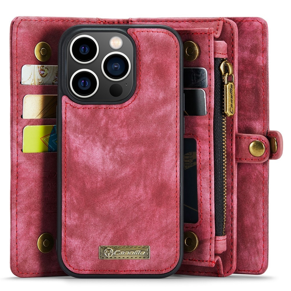 iPhone 15 Pro Multi-slot Wallet Case Red