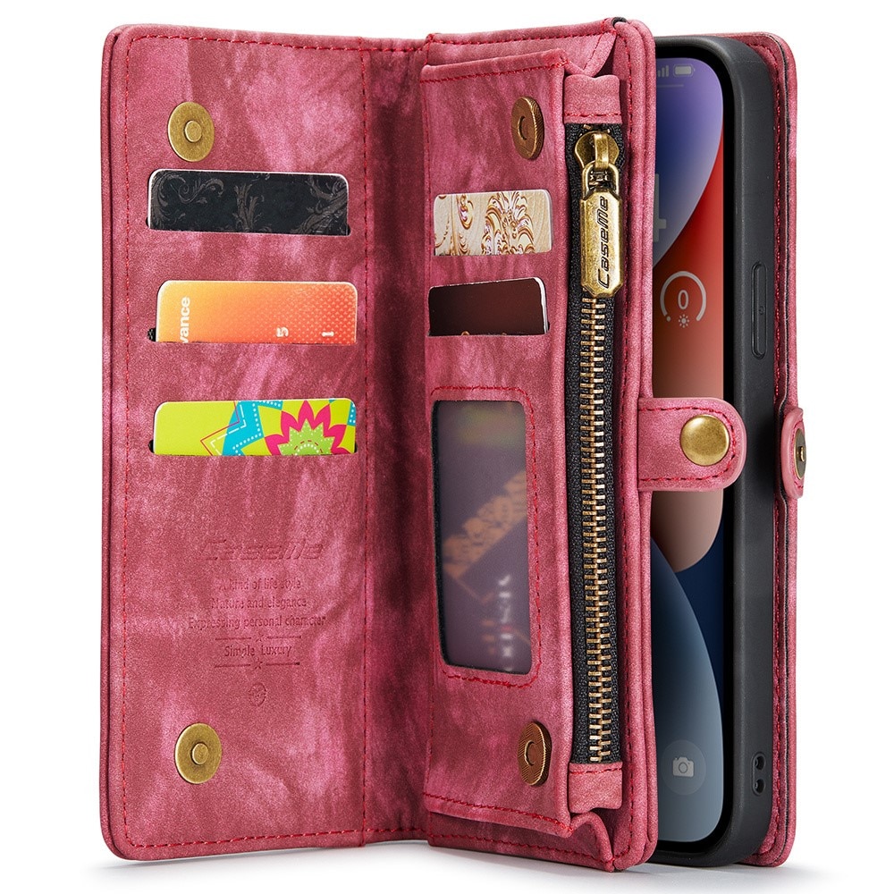 iPhone 15 Pro Multi-slot Wallet Case Red