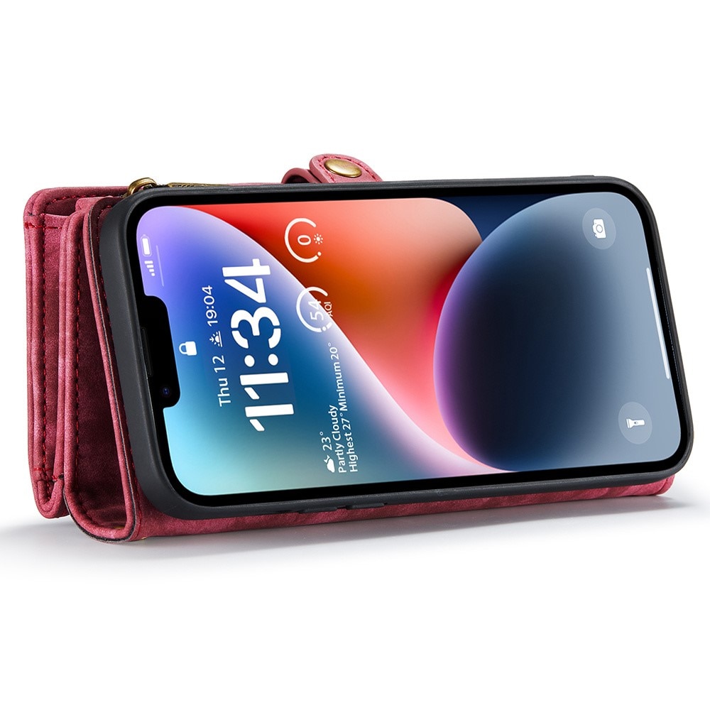 iPhone 15 Pro Multi-slot Wallet Case Red