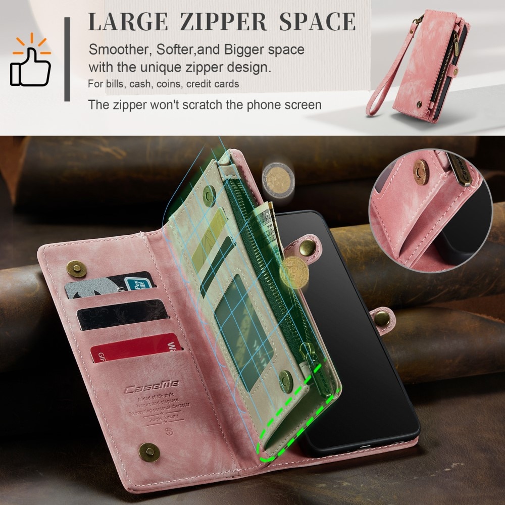 iPhone 15 Pro Multi-slot Wallet Case Pink