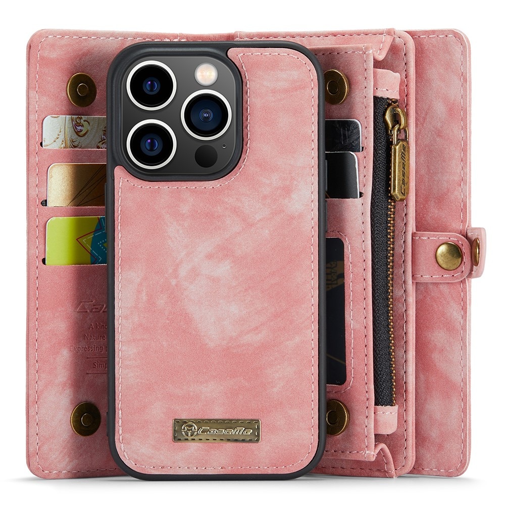 iPhone 15 Pro Multi-slot Wallet Case Pink