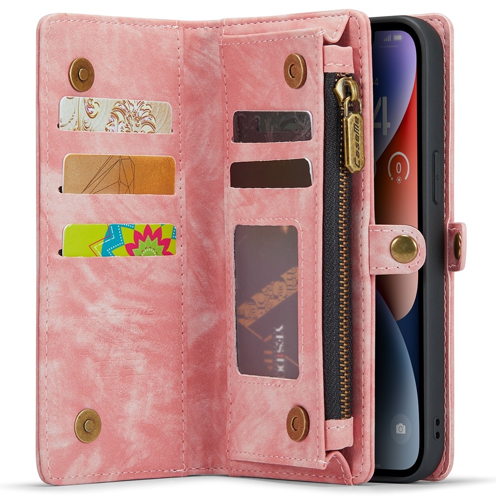 iPhone 15 Pro Multi-slot Wallet Case Pink