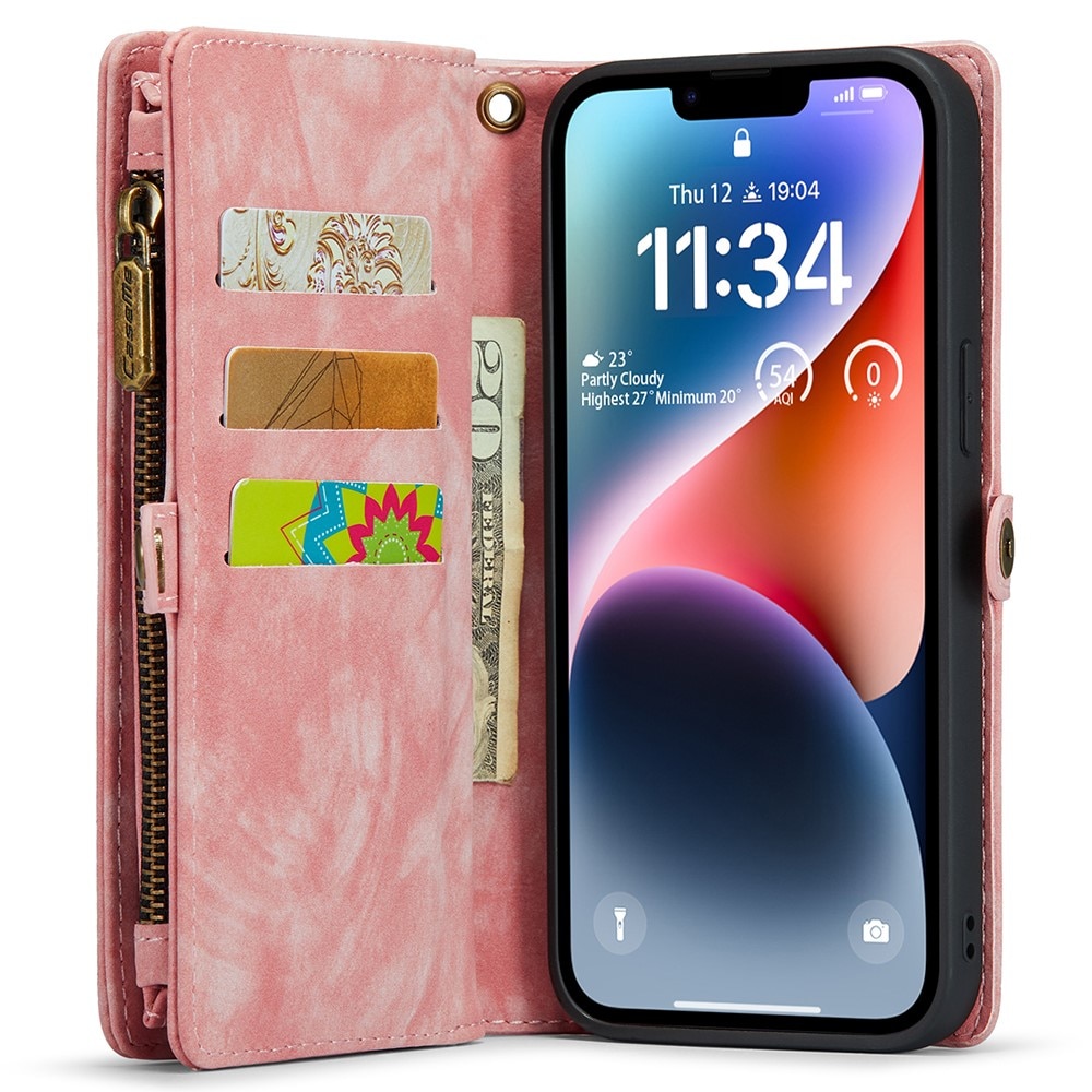 iPhone 15 Pro Multi-slot Wallet Case Pink