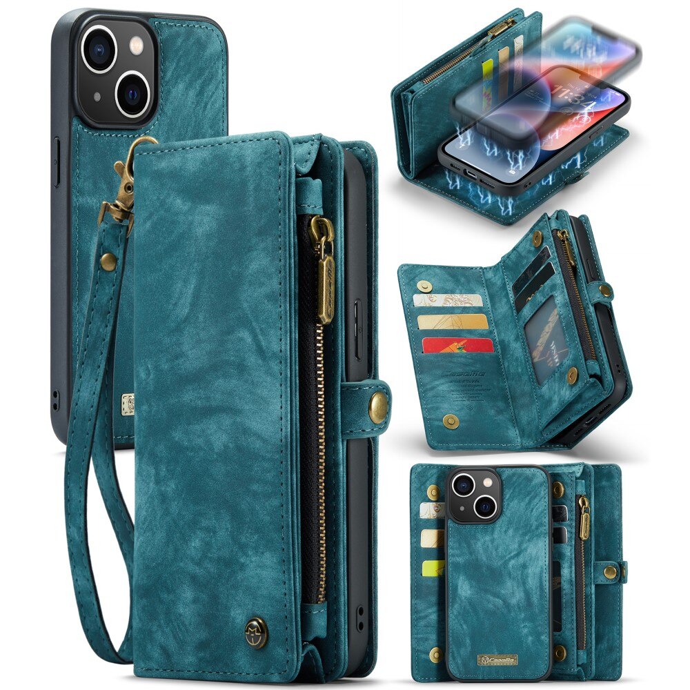 iPhone 15 Multi-slot Wallet Case Blue