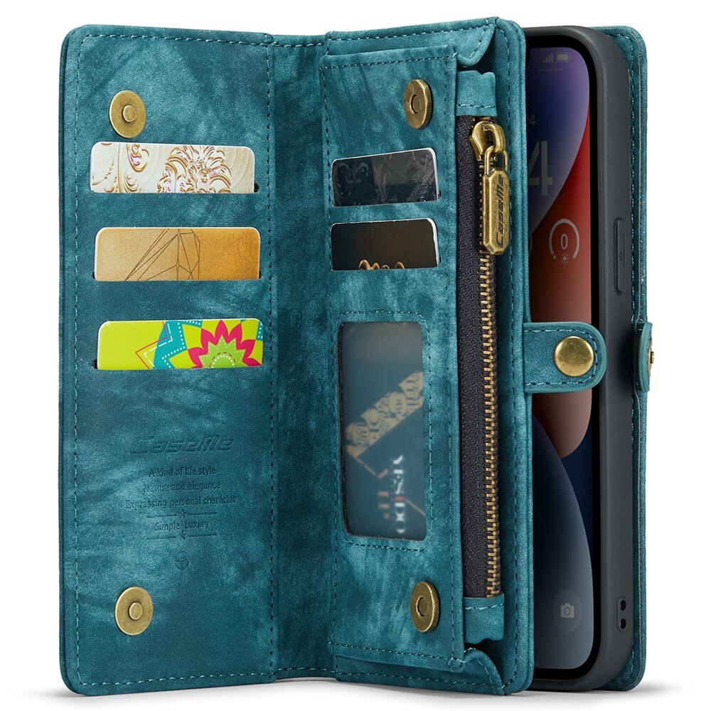 iPhone 15 Multi-slot Wallet Case Blue