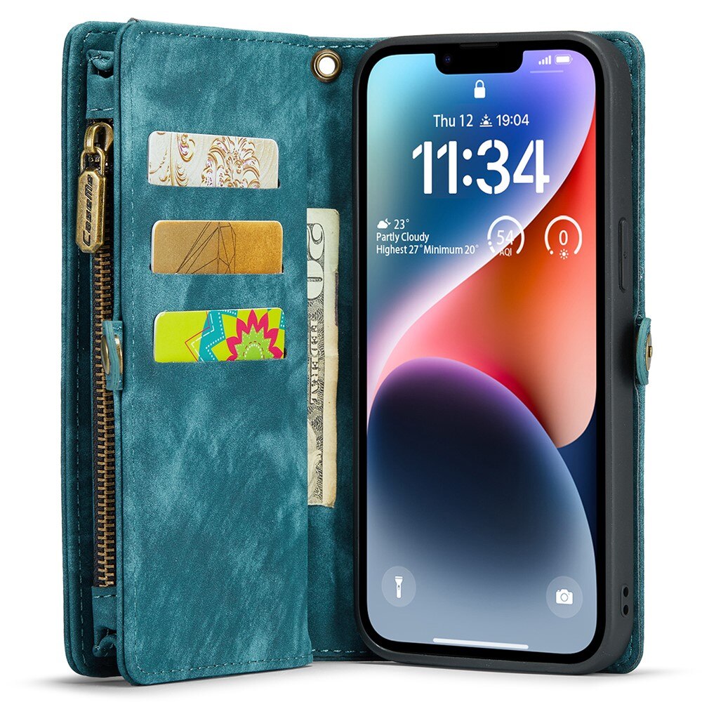 iPhone 15 Multi-slot Wallet Case Blue