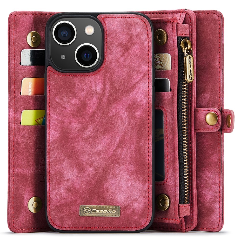 iPhone 15 Multi-slot Wallet Case Red