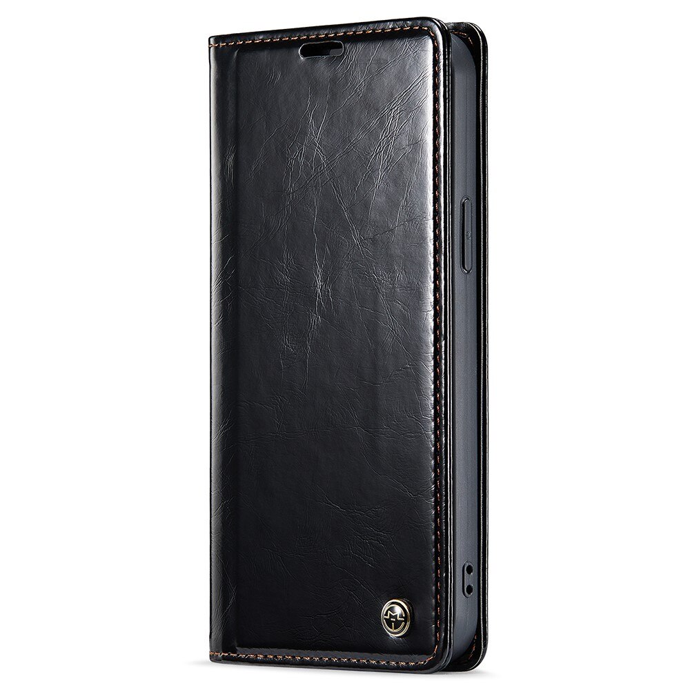 iPhone 15 Pro Leather Cover Black